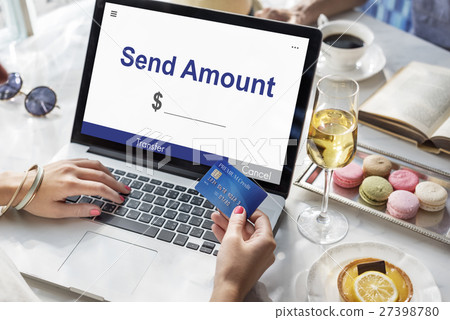 Send Amount Online Banking Concept Send Amount Online Banking Concept 27398780