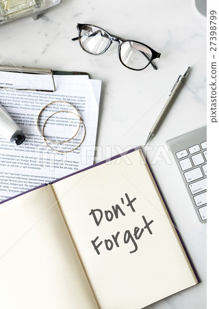 Don't Forget Notice Reminder Words Graphic Concept 27398799