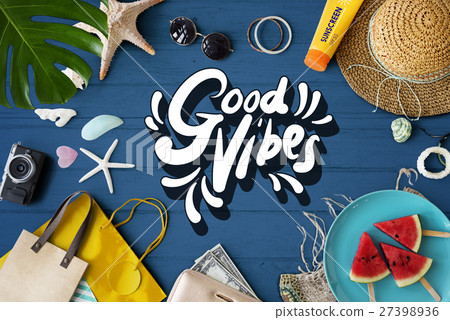 Good Vibes Positive Motivation Inspiration Concept 27398936