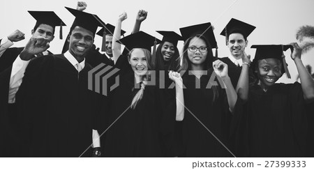 Young Students Graduation Ceremony Concept Young Students Graduation Ceremony Concept 27399333