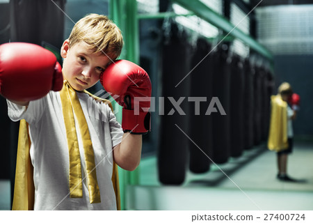 Superhero Champion Boxer Boy Strength Fighter Concept 27400724