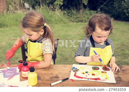 Kid Learning Painting Drawing Art Concept 27401059