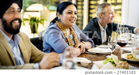 Business People Dining Together Concept Business People Dining Together Concept 27401183