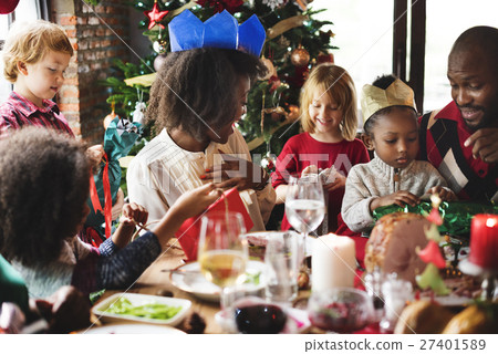 Family Together Christmas Celebration Concept Family Together Christmas Celebration Concept 27401589