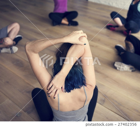 Yoga Practice Exercise Class Concept 27402356