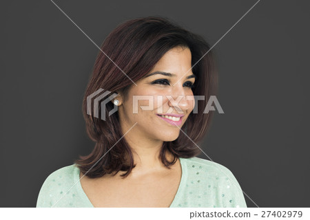 Woman Cheerful Studio Portrait Concept 27402979