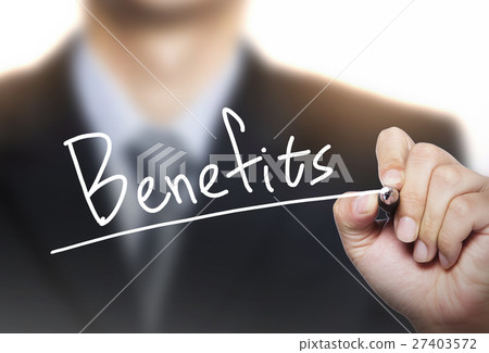 benefits written by hand 27403572