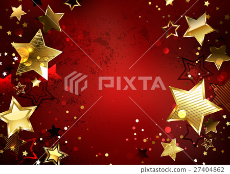 Red background with gold stars Red background with gold stars 27404862