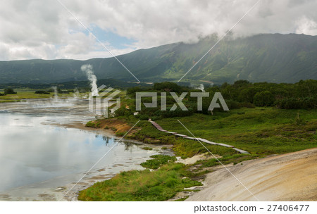 Beautiful summer landscape in the Uzon Caldera Beautiful summer landscape in the Uzon Caldera 27406477