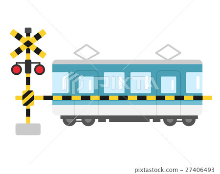 Railroad crossing illustration 03 27406493