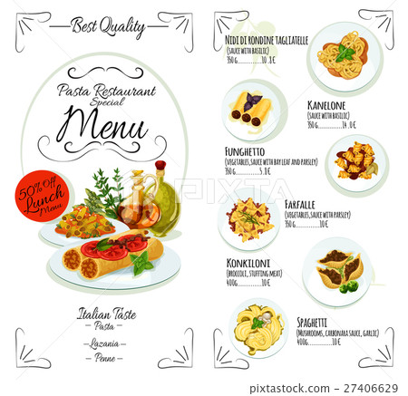 italian menu template