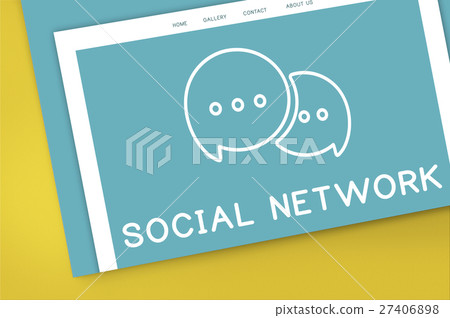 Online Communication Speech Bubble Icon Concept 27406898