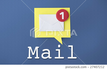 Message Notification Inbox Envelope Concept 27407212