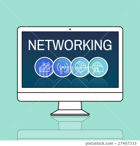 Internet Network Buttons Icon Concept - Stock Illustration [27407333 ...