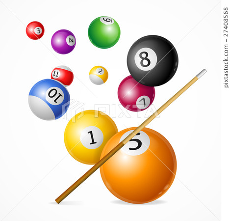 Billiard Ball Concept. Vector 27408568