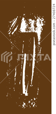 Grunge texture. White brush on brown. Vector  27408724