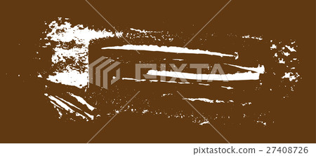 Grunge texture. White brush on brown. Vector 27408726