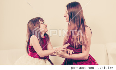 Mommy and daughter having fun Mommy and daughter having fun 27410136