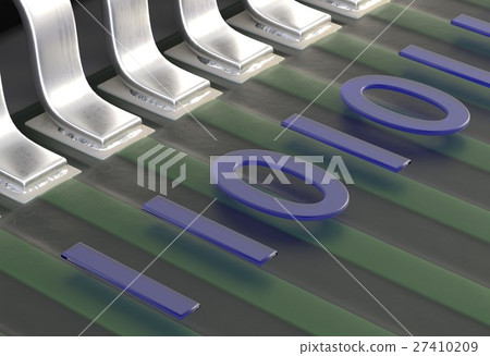 Electonic components microchips leg contacts with 27410209