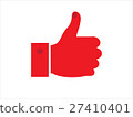 Print Thumb Up vector icon.cobalt color, rounded  27410401