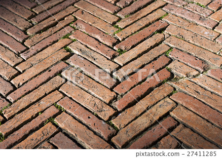 Flooring with old Bricks - Siena Italy Flooring with old Bricks - Siena Italy 27411285