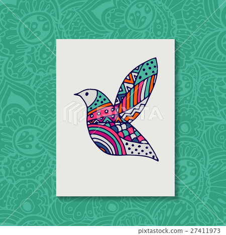 Zentangle stylized bird. Hand drawn vector Zentangle stylized bird. Hand drawn vector 27411973