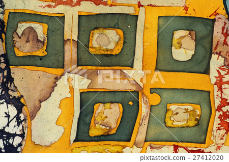Squares, fragment, hot batik, background texture Squares, fragment, hot batik, background texture 27412020