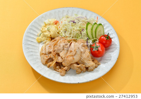 烤豬肉薑/烤姜/生薑炒。 27412953