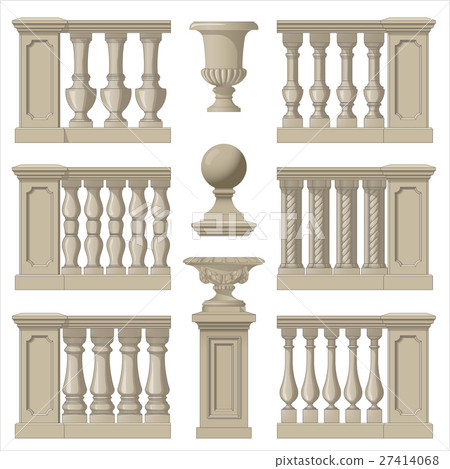 Outdoor and park elements balustrade , decorative 27414068