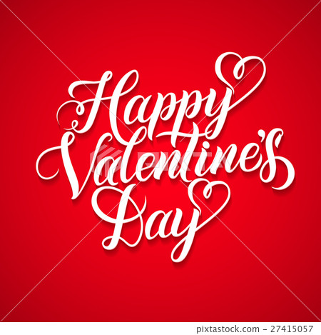 Vector Happy Valentines Day Vintage Card With 27415057