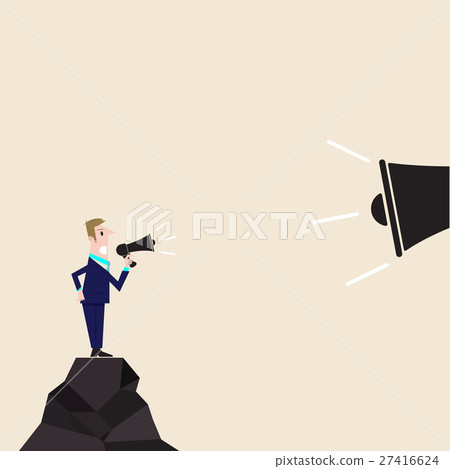 Businessman holding megaphone 27416624