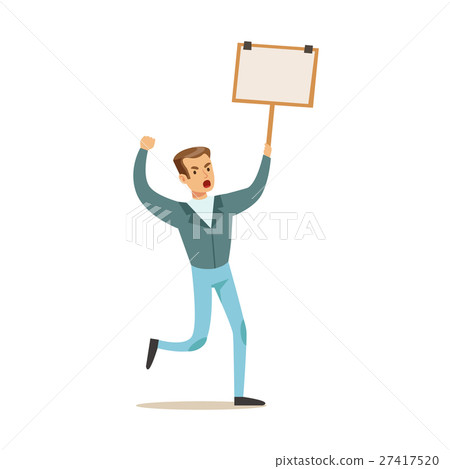 Man Throwing Fist In THe Air Marching In Protest Man Throwing Fist In THe Air Marching In Protest 27417520