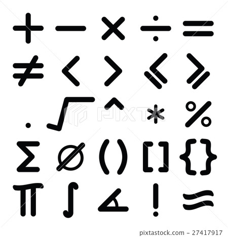 Black mathematical symbol icon set Black mathematical symbol icon set 27417917