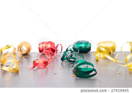 Carnaval decorations on dark wooden background Carnaval decorations on dark wooden background 27419405