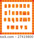 English alphabet pop art retro font 27419800