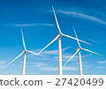 Wind turbine on blue sky 27420499