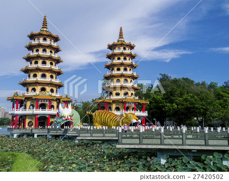 Taiwan Kaohsiung Zuoying Lianchitan Dragon Tiger Tower 27420502