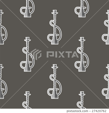 Hookah Silhouette Seamless Pattern 27420762