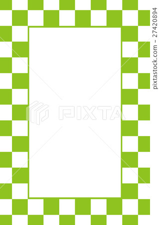 Background material Wallpaper, check pattern, photo frame, photo frame, signboard, guide, posting, price tag, name card 27420894