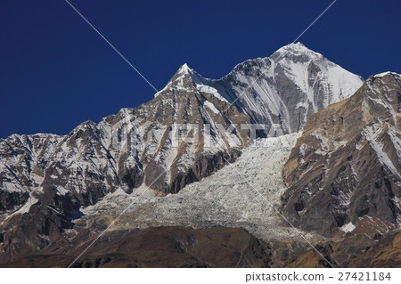 Mount Dhaulagiri and ice fall 27421184