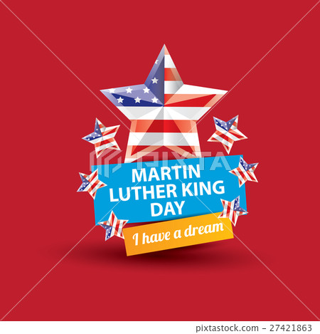 vector Martin Luther King day us sticker or label 27421863