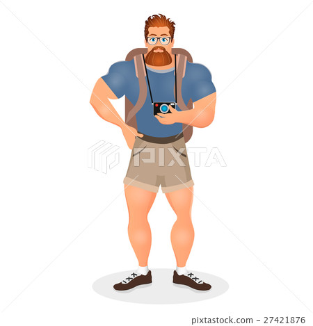 Brutal Young Bearded Hipster male in eyeglasses Brutal Young Bearded Hipster male in eyeglasses 27421876
