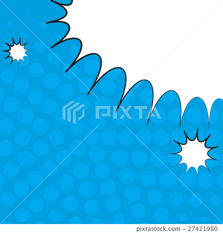 Comic pop art blue background with halftone 27421980