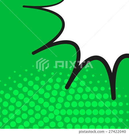 Comic pop art green background with halftone 27422040