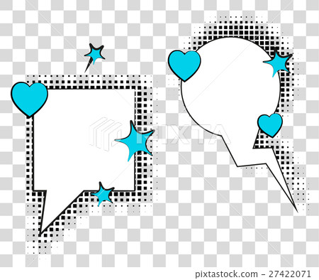 Comic speech bubbles with halftone shadows. Vector 27422071
