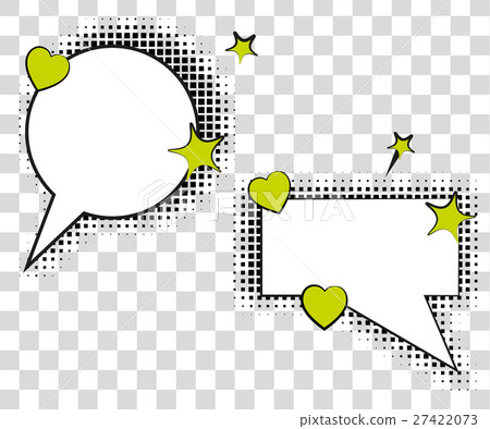 Comic speech bubbles with halftone shadows. Vector 27422073