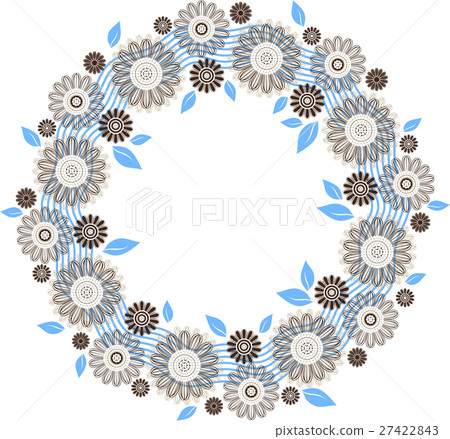 Floral wreath, round ornament Floral wreath, round ornament 27422843