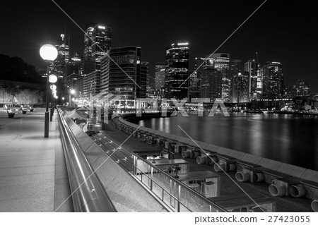 CBD at night in black and white CBD at night in black and white 27423055
