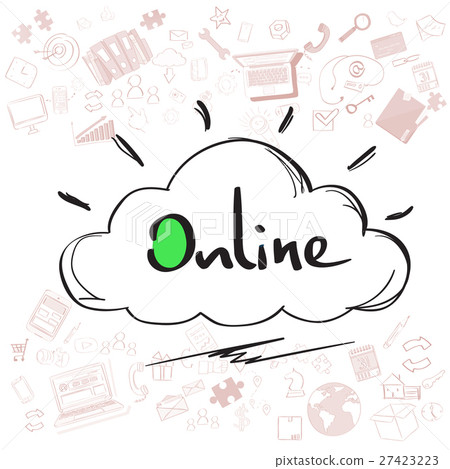 Cloud Computing Technology Device Set Internet - Stock Illustration ...
