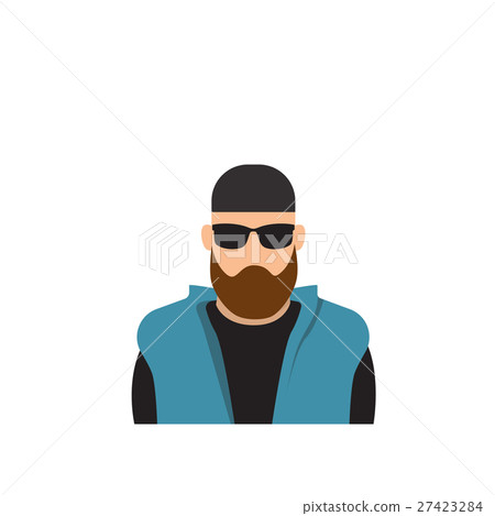 Profile Icon Male Avatar Man, Hipster Cartoon Guy - Stock Illustration ...